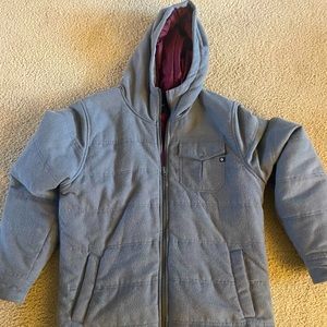 Mens Marmot grey/maroon coat (Large)